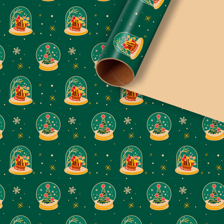 10pcs Vintage Christmas Theme Cartoon Kraft Paper Wrapping Paper Holiday Gift