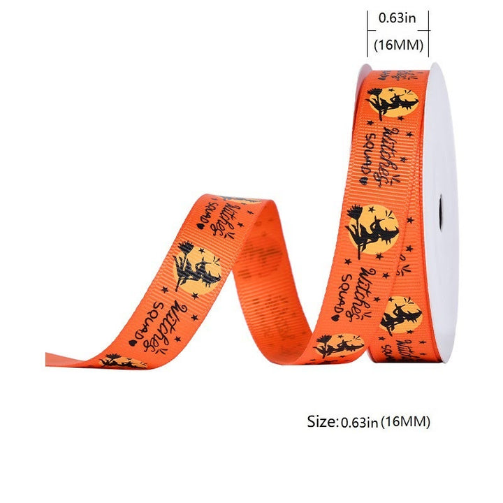 Halloween Pumpkin Wizard Wrapping Ribbon For Gift Box Packing Decor