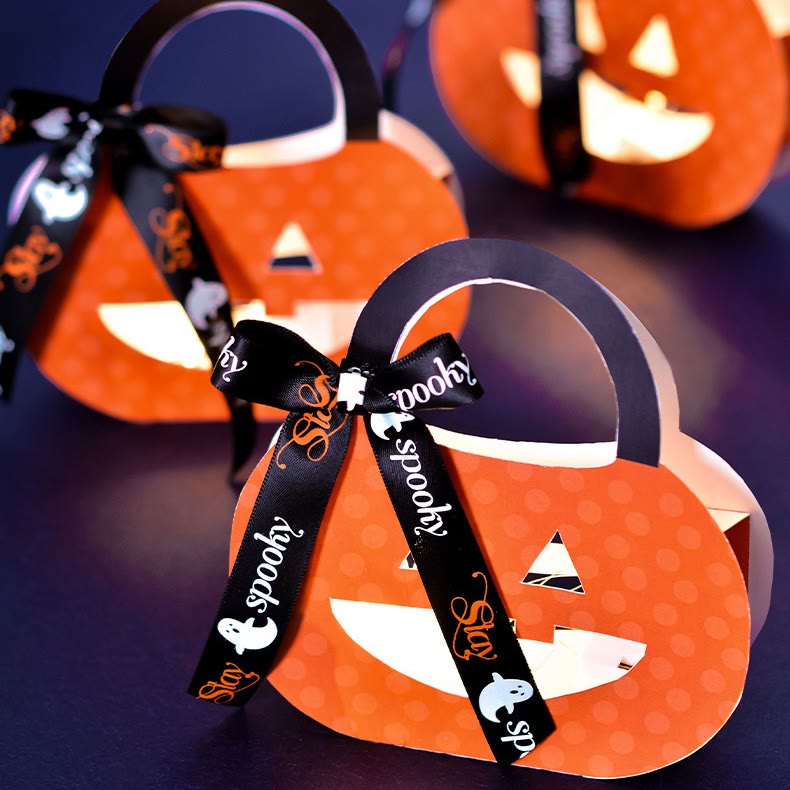 Halloween Pumpkin Wizard Wrapping Ribbon For Gift Box Packing Decor