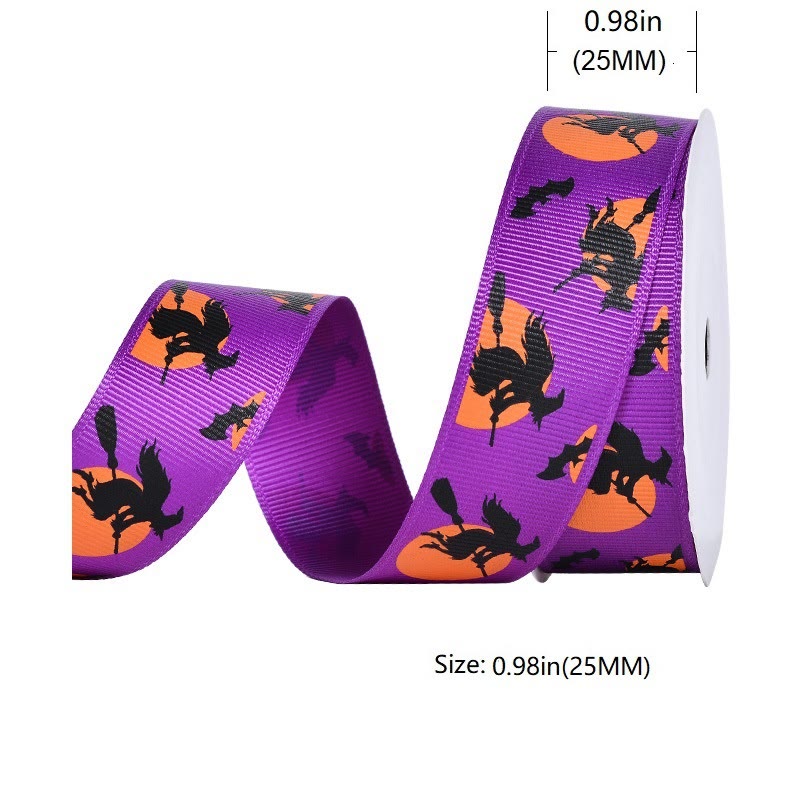 Halloween Pumpkin Wizard Wrapping Ribbon For Gift Box Packing Decor