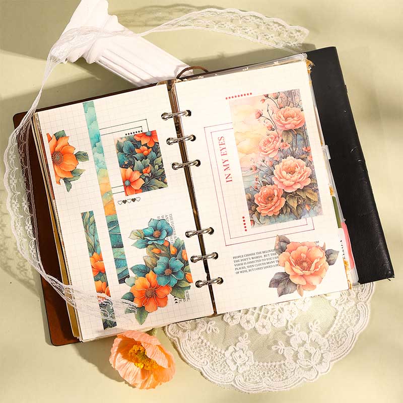 Flower Shadow Wrap Series Paper Decorative Journaling Paper