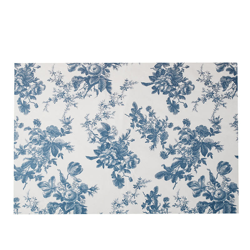 Chinoiserie Peony Blue and White Painting Tissue Paper for Gift Wrapping