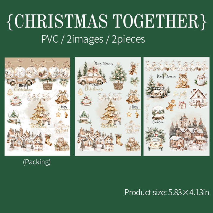 Christmas Party Series Rub On Transfer Sticker For Crafts Scrapbook Stickers