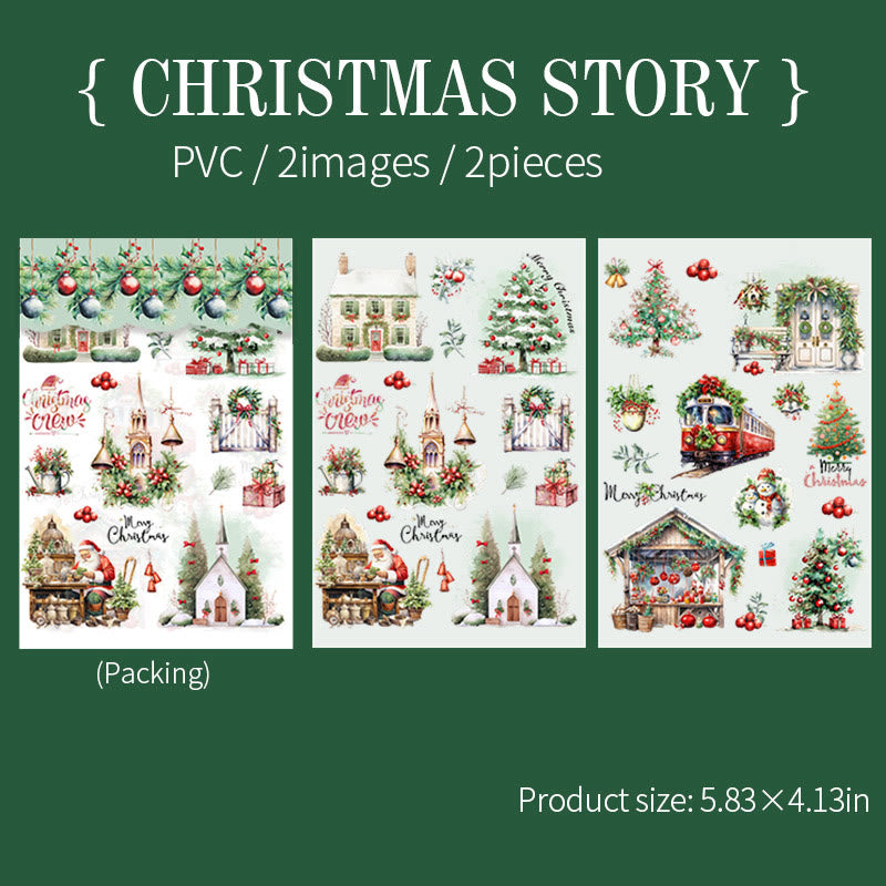 FREE TODAY: Christmas Party Series Rub On Transfer Sticker For Crafts Scrapbook Stickers