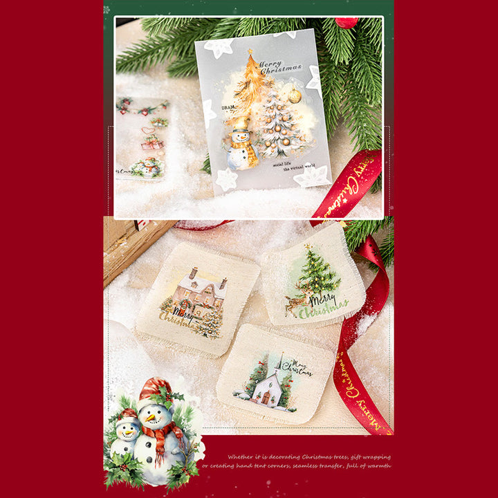 FREE TODAY: Christmas Party Series Rub On Transfer Sticker For Crafts Scrapbook Stickers