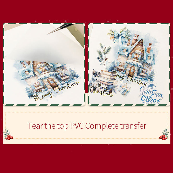 FREE TODAY: Christmas Party Series Rub On Transfer Sticker For Crafts Scrapbook Stickers