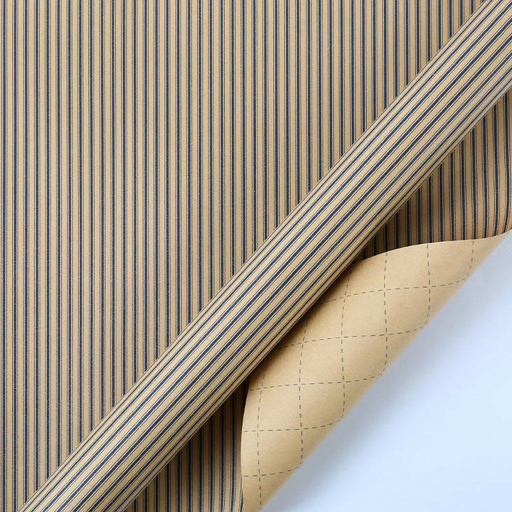 Kraft Wrapping Paper Grid Stripe Pattern Gift Wrap Paper