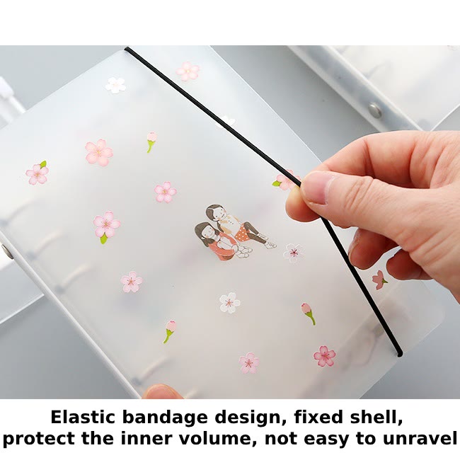 A5/ A6 Loose Leaf Transparent Binder Storage Organizer For Journal Sticker