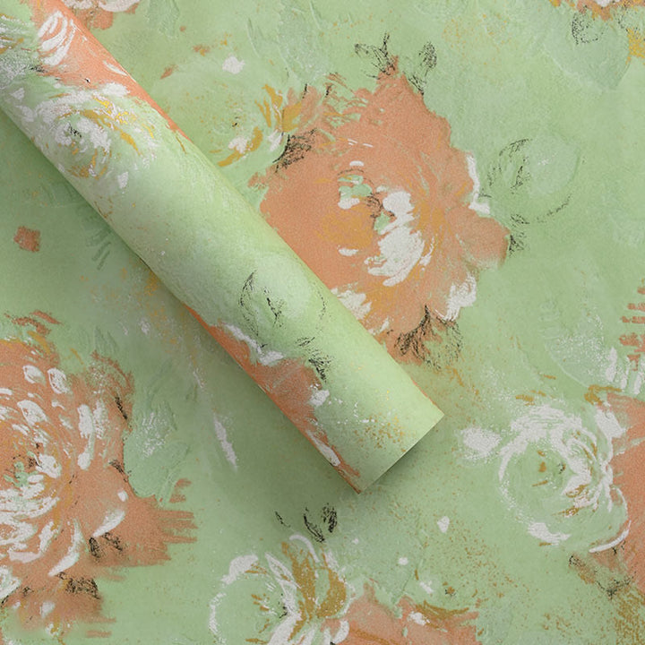 Oil Painting Style Floral Wrapping Paper Gift Wrap Paper