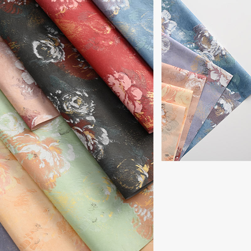 Oil Painting Style Floral Wrapping Paper Gift Wrap Paper