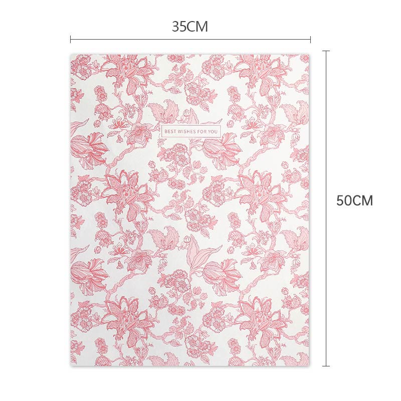 Floral Wrapping Paper Chinoiserie White Backing Gift Wrap Paper