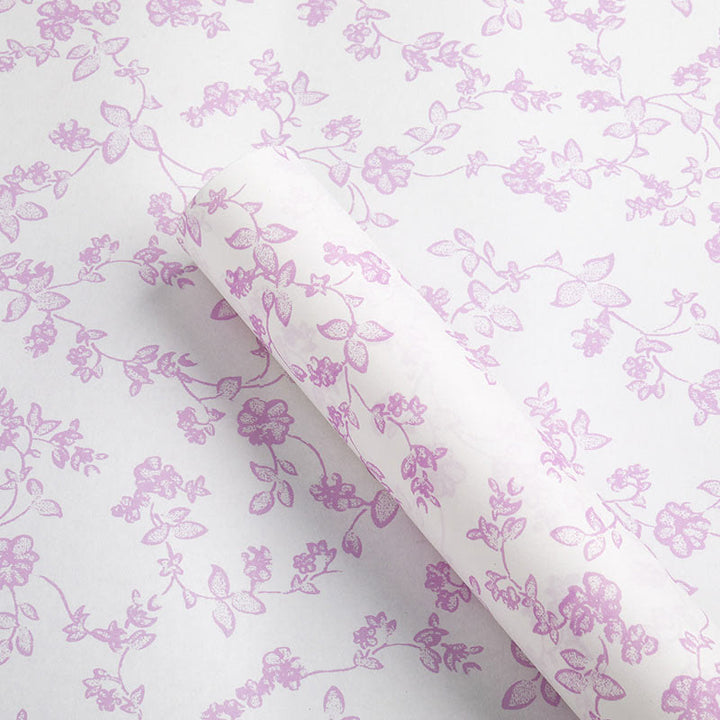 10 Sheets Floral Wrapping Paper Pink White Flowers Gift Wrap Paper