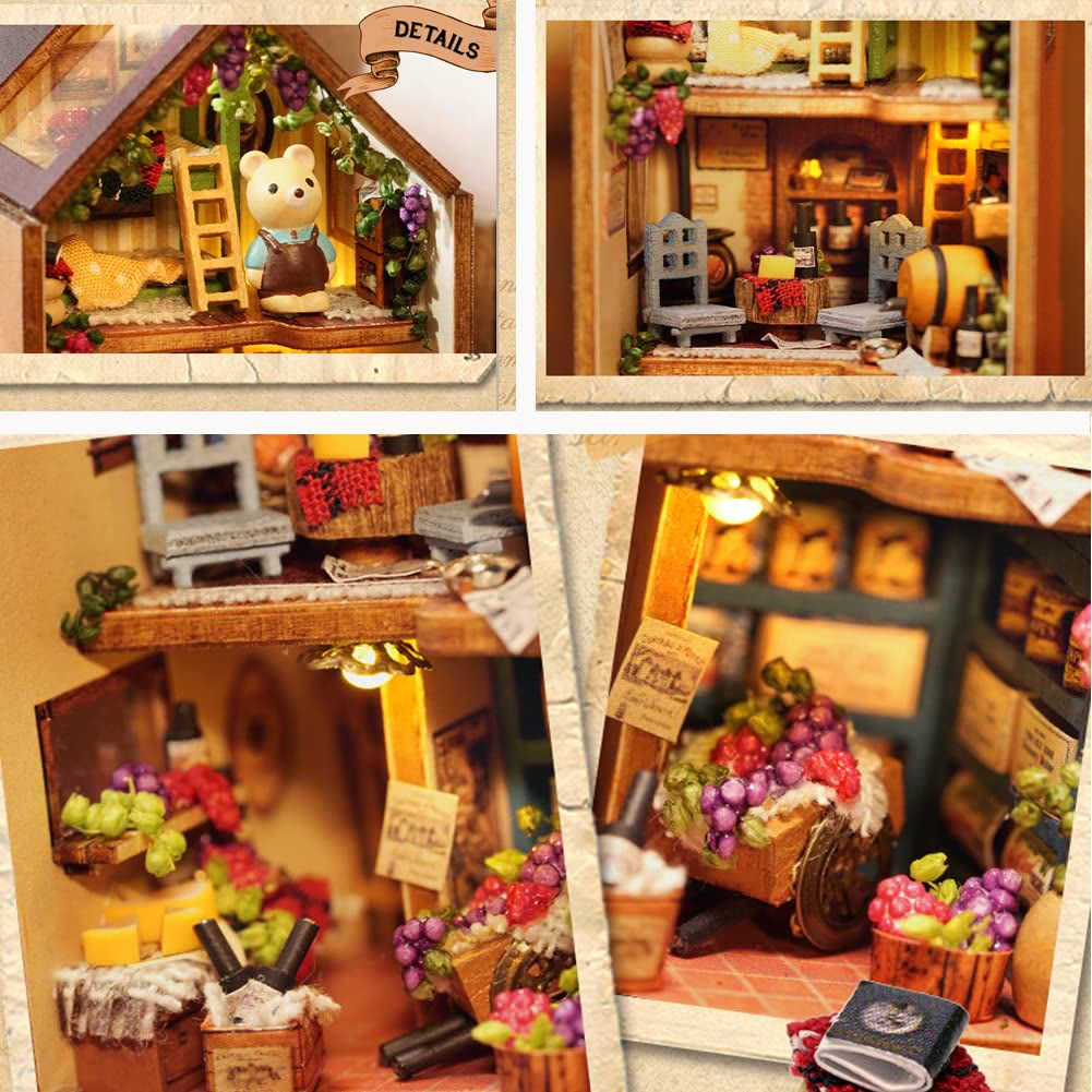 DIY Tiny House Dollhouse Kit Animals Building Block Town