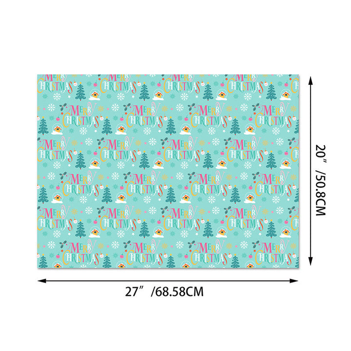 Christmas Wrapping Paper 12 Sheets Candy Print Quality Folded Flat Paper