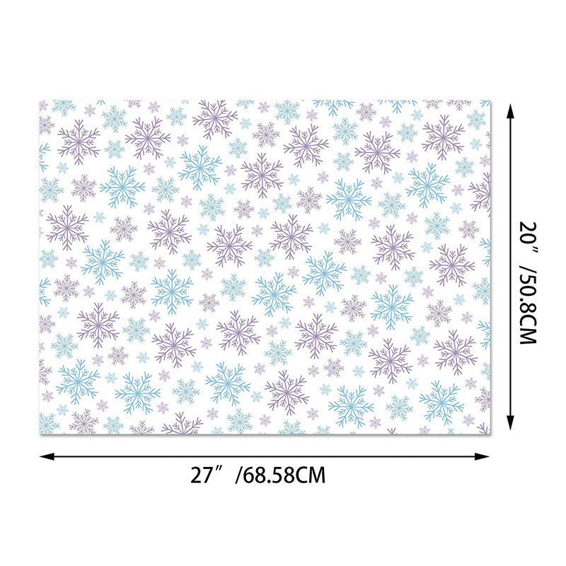 Winter Snowflake Pattern Christmas Gift Wrapping Paper 12 Sheets