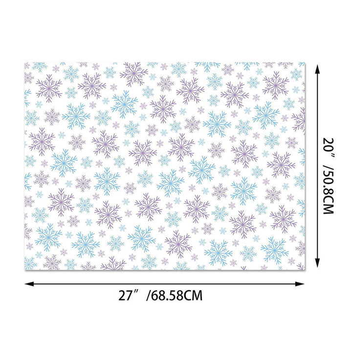 Winter Snowflake Pattern Christmas Gift Wrapping Paper 12 Sheets