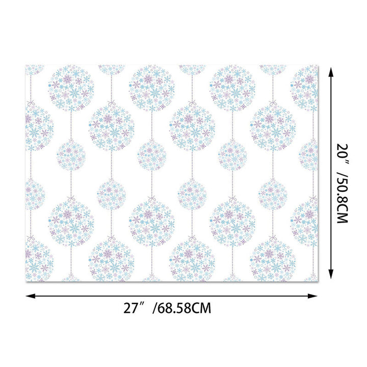 Winter Snowflake Pattern Christmas Gift Wrapping Paper 12 Sheets