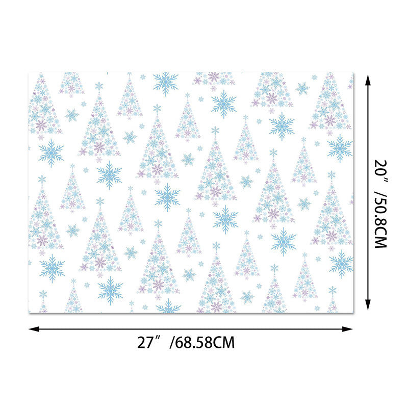 Winter Snowflake Pattern Christmas Gift Wrapping Paper 12 Sheets