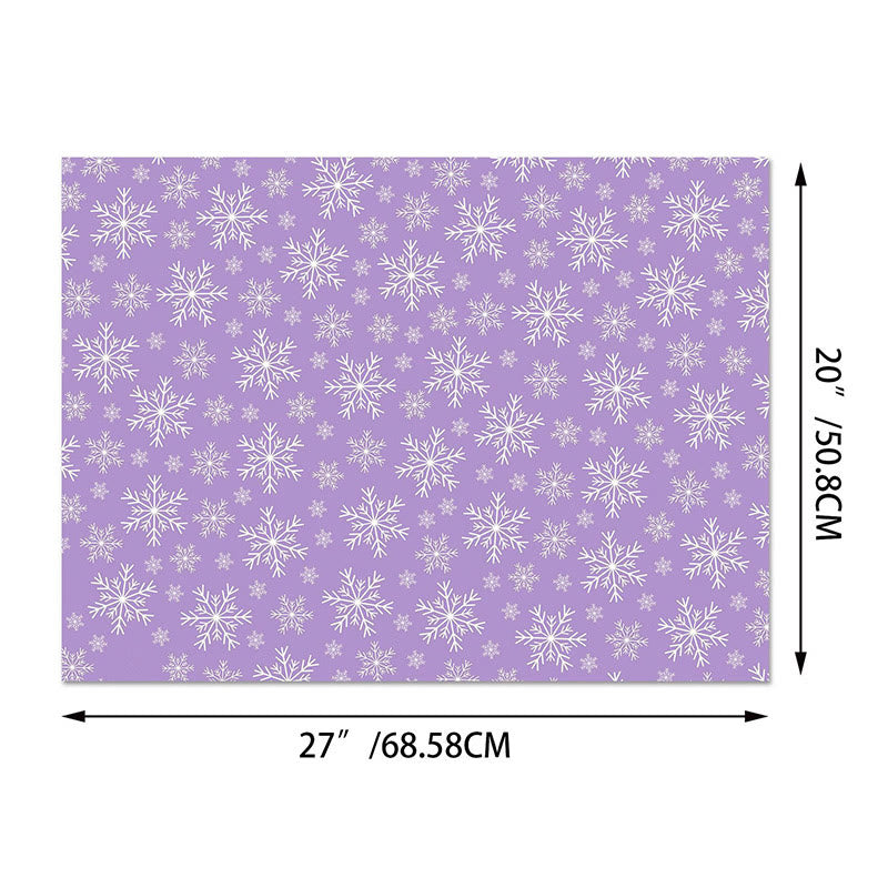 Winter Snowflake Pattern Christmas Gift Wrapping Paper 12 Sheets