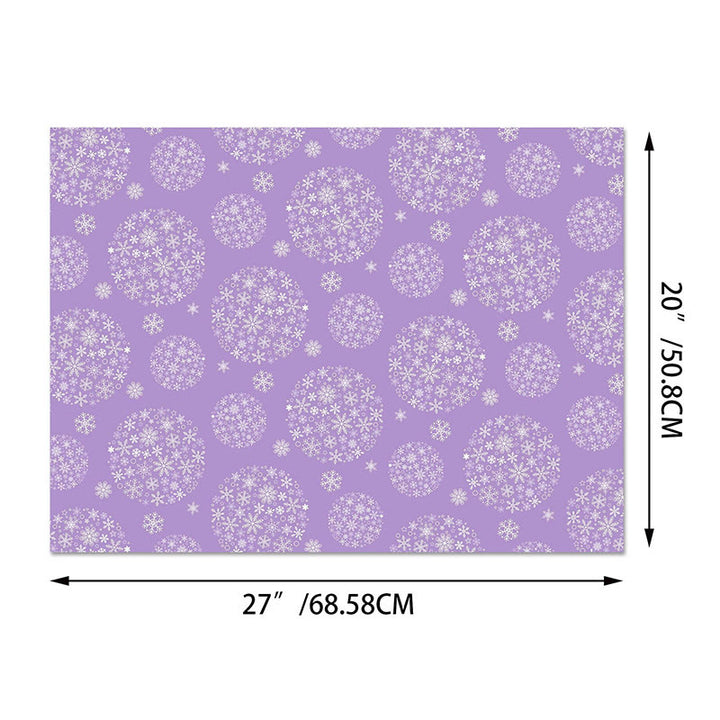 Winter Snowflake Pattern Christmas Gift Wrapping Paper 12 Sheets