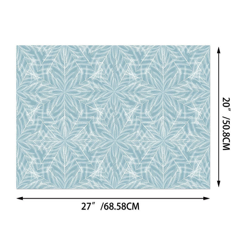 Christmas Gift Wrap Paper Light Blue Tone 12 Sheets Winter Wrapping Paper