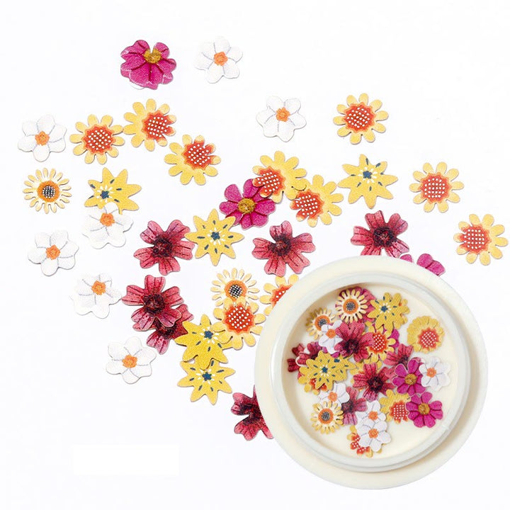 Colorful Mixed Daisy Artificial Flower Art Sequins Decals For Scrapbooking