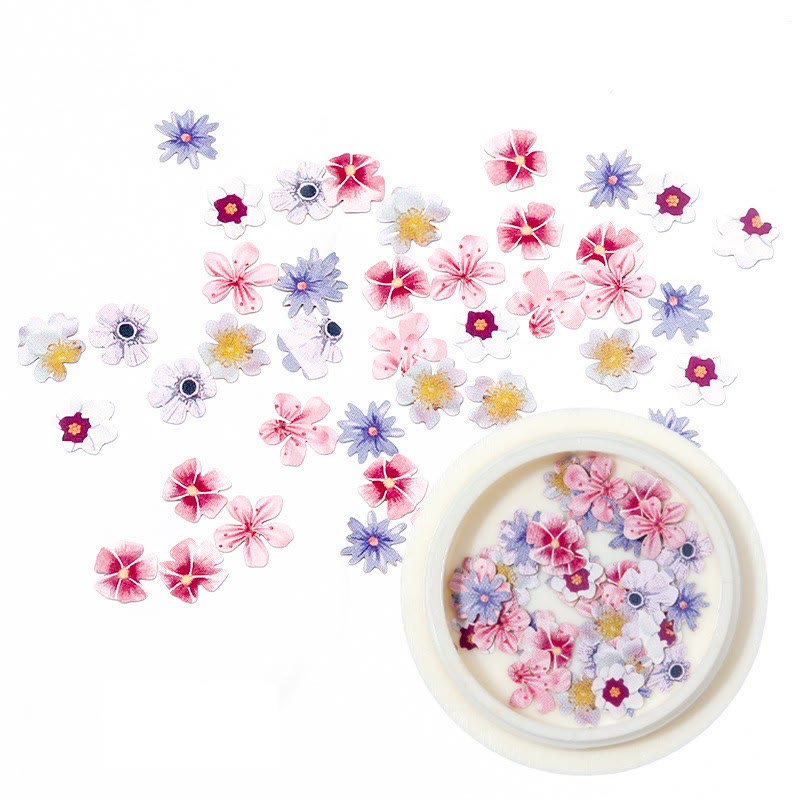 Colorful Mixed Daisy Artificial Flower Art Sequins Decals For Scrapbooking