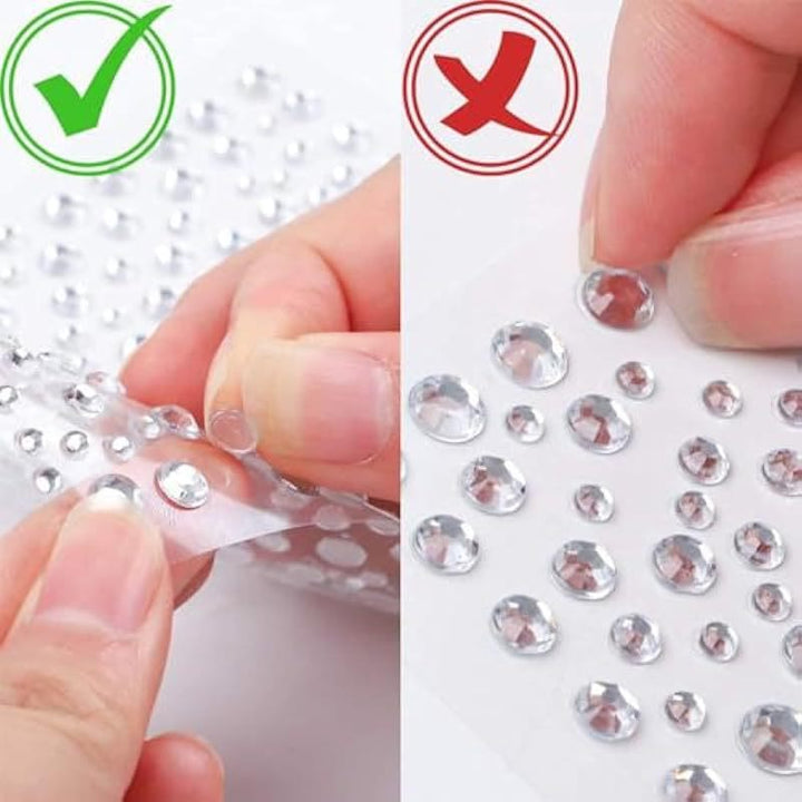 Glitter Rhinestone Sticker Pearl Sticker Gem Sticker for DIY Crafts