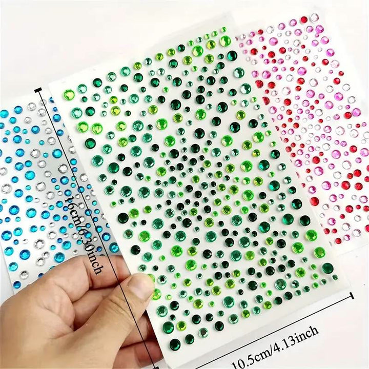 Glitter Rhinestone Sticker Pearl Sticker Gem Sticker for DIY Crafts