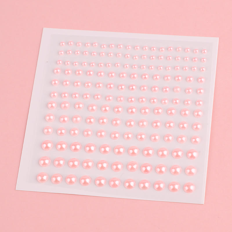 DIY Pearl Stickers Self Adhesive Gem for Crafts Scrapbook Card Nakeup