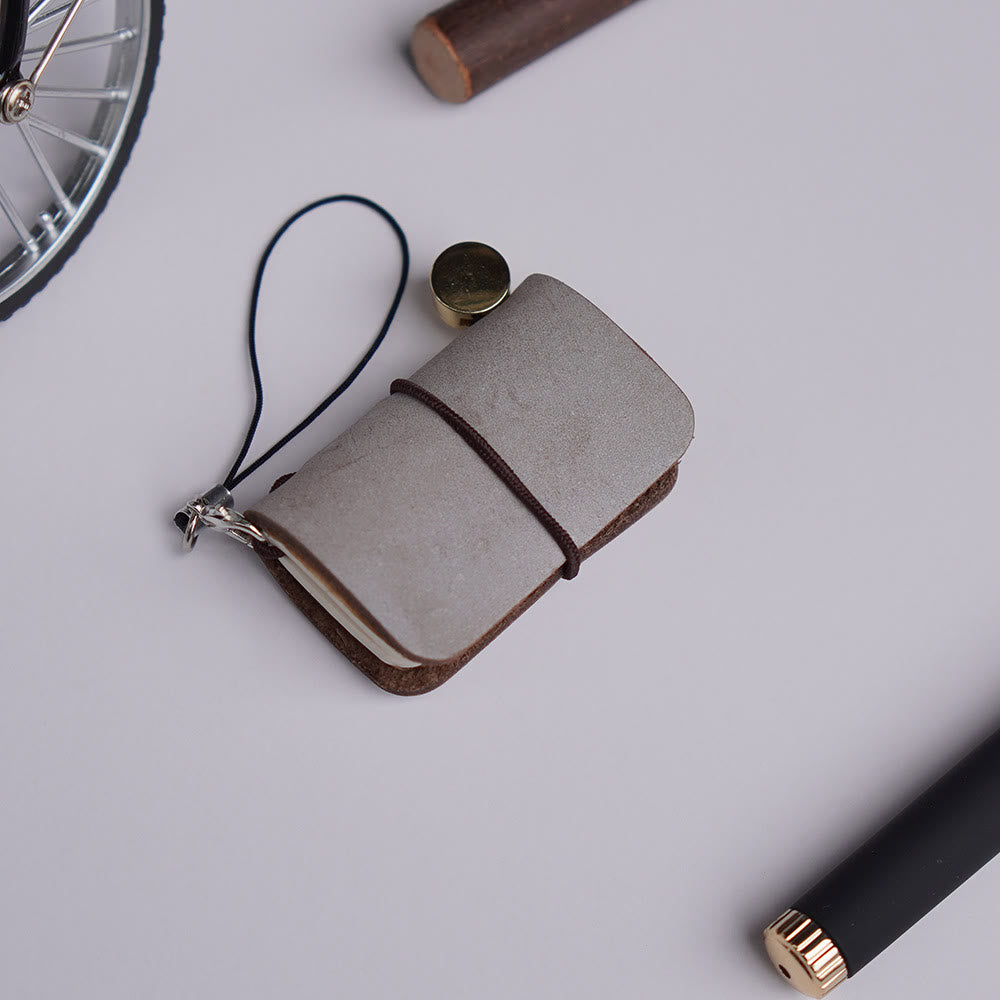 Handmade Leather Miniature Notebook DIY Scrapbooking Journal