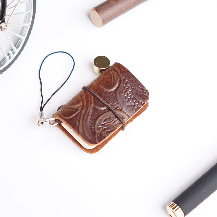 Handmade Leather Miniature Notebook DIY Scrapbooking Journal