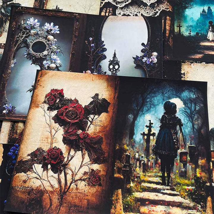 Ruins Cemetery Series Scrapbook Paper Decorative Journaling Paper