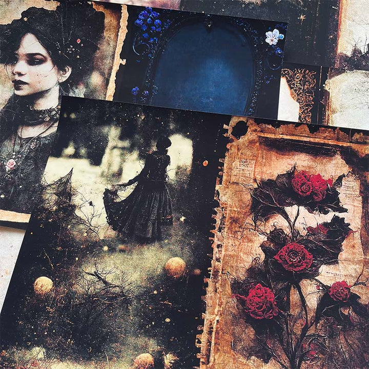 Ruins Cemetery Series Scrapbook Paper Decorative Journaling Paper