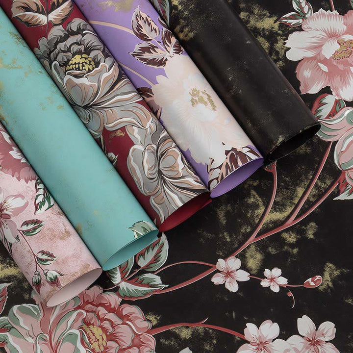 Retro Elegant Floral Gift Wrapping Paper Craft Paper