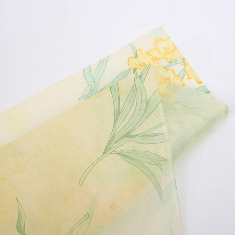 Soft Non-Woven Cotton Flowers Wrapping Paper Gift Wrap Supply