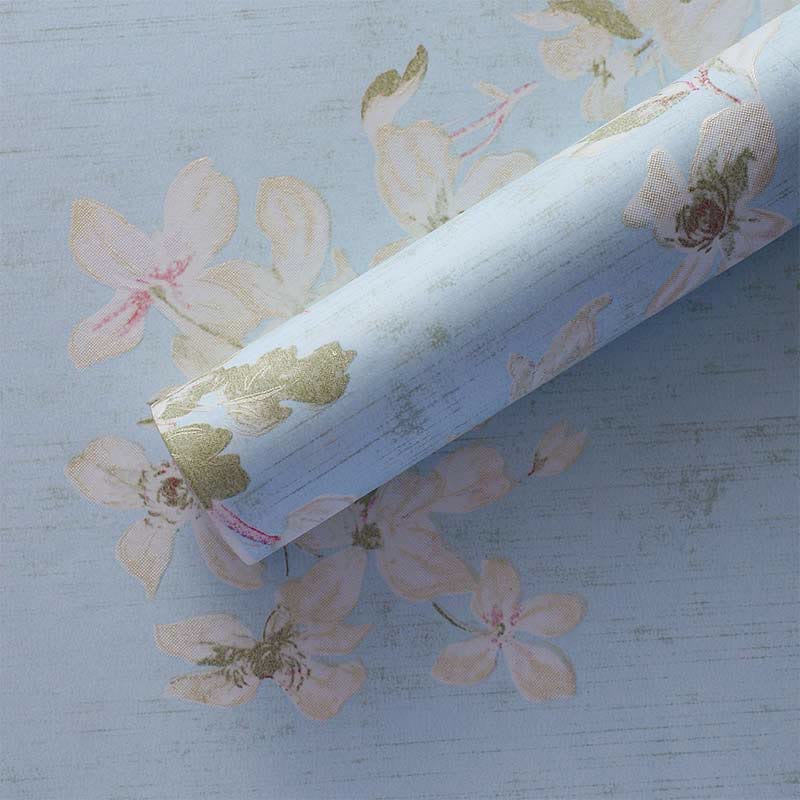 Retro Gilding Embossed Floral Wrapping Paper for Gift Bouquet Flower Craft