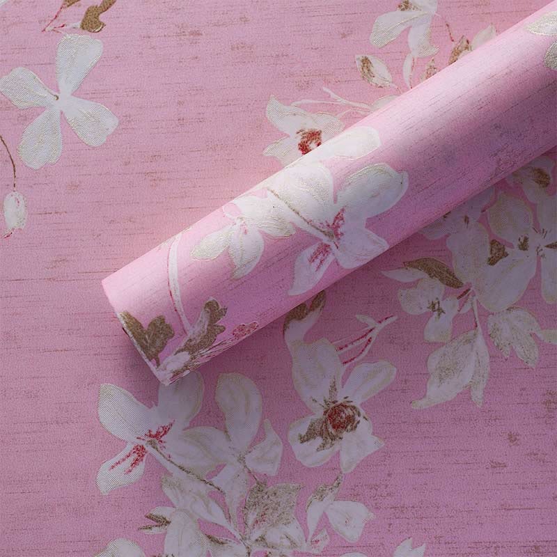 Retro Gilding Embossed Floral Wrapping Paper for Gift Bouquet Flower Craft