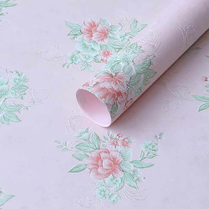 Retro Flower Embossed Wrapping Paper 10 Sheets Gift Wrap Supply