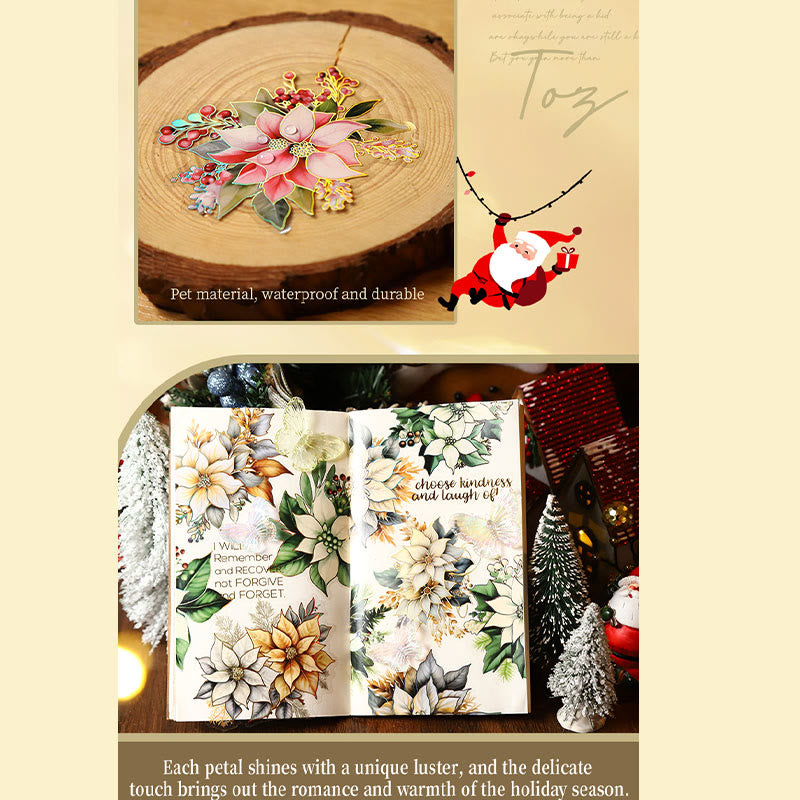 FREE TODAY: Christmas Blossom Series Stickers For Decorative Journaling Crafts