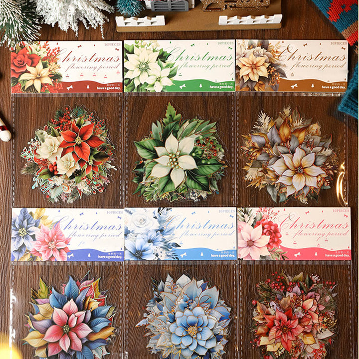 FREE TODAY: Christmas Blossom Series Stickers For Decorative Journaling Crafts