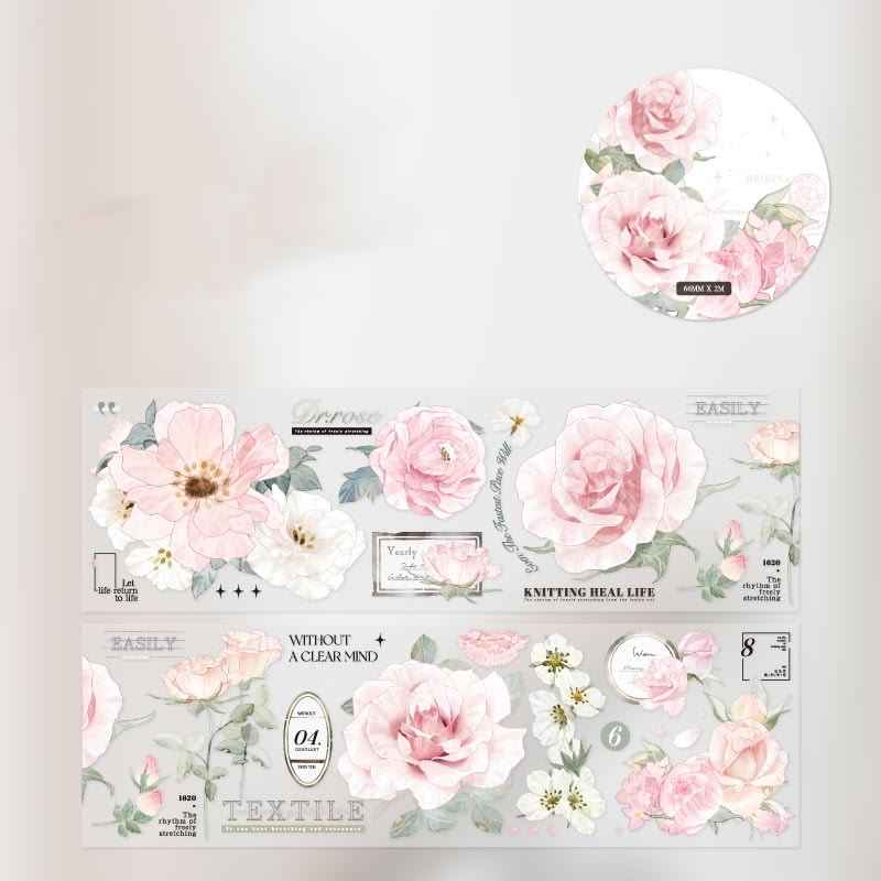 The Dying Rose Series Tape Loop Sticker For Journal Crafts