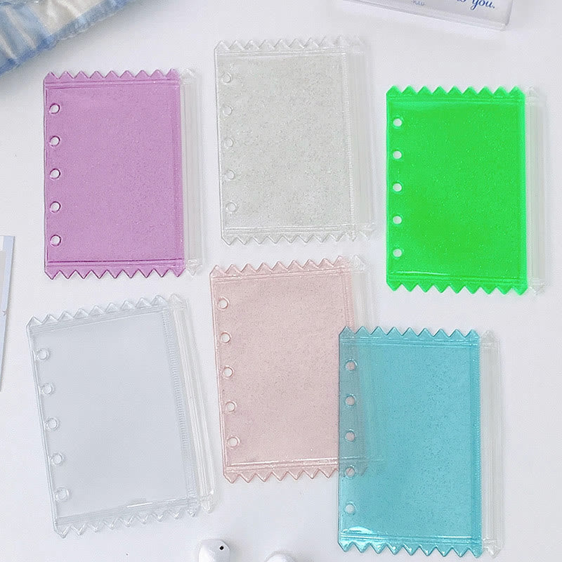 M5 Flashing Color Zip Storage Bag with 5 Holes Loose-Leaf Page