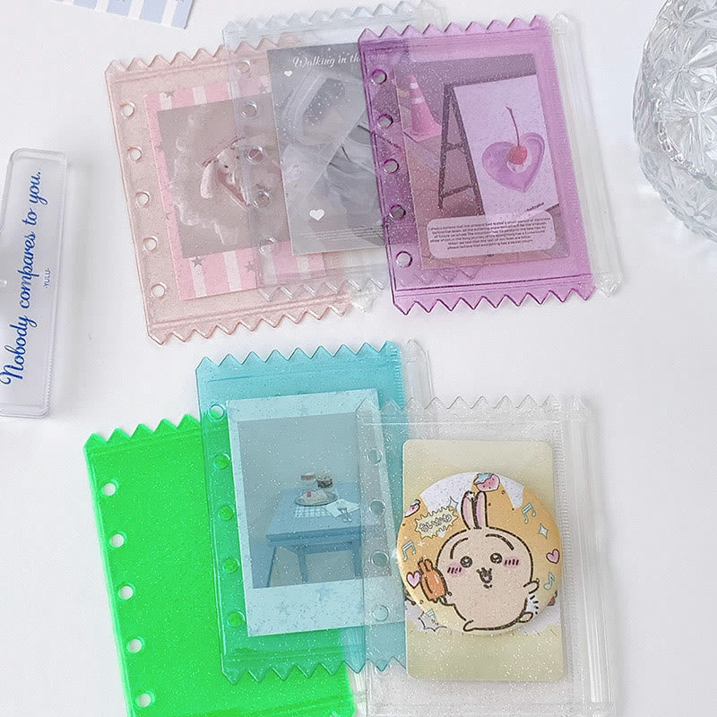 M5 Flashing Color Zip Storage Bag with 5 Holes Loose-Leaf Page