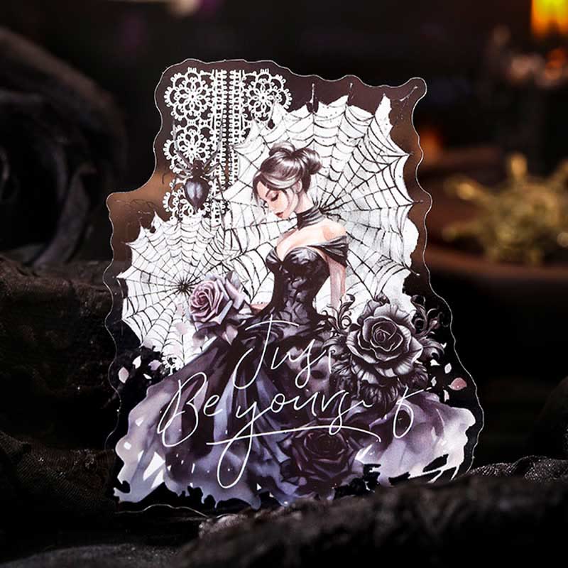 The Gothic Dream Weaver Series Lace Character Sticker Scrapbooking Supplies