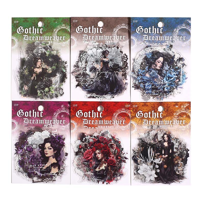 The Gothic Dream Weaver Series Lace Character Sticker Scrapbooking Supplies