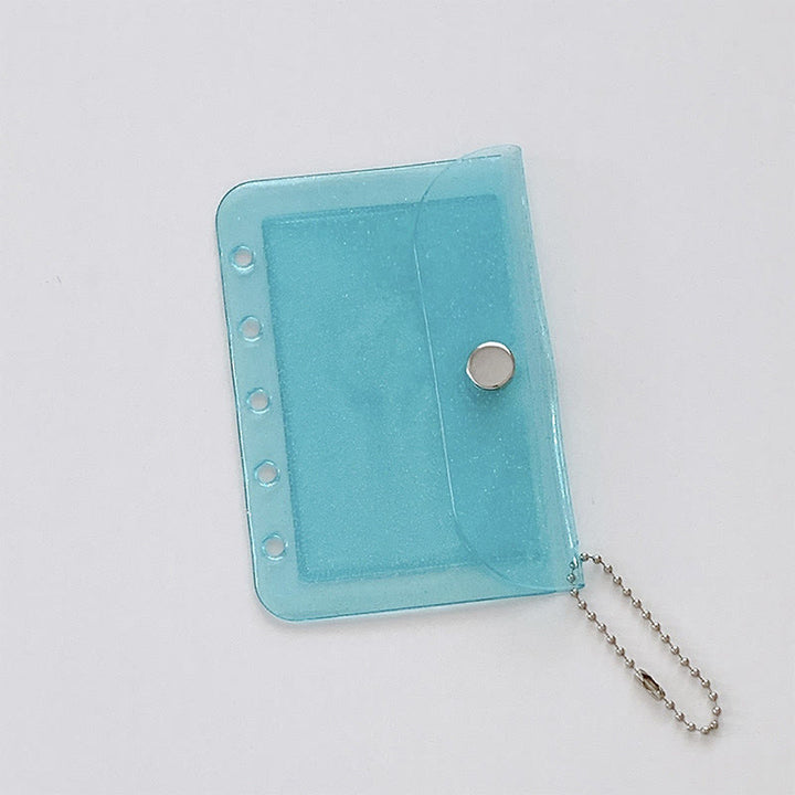 Mini 5Pcs Card Storage Bag Loose-Leaf Refill Page with Buckle