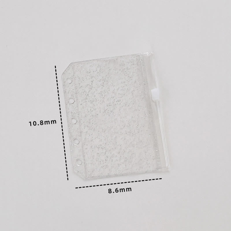 5Pcs M5 Loose-Leaf Refill Page PVC Zip Storage Bag