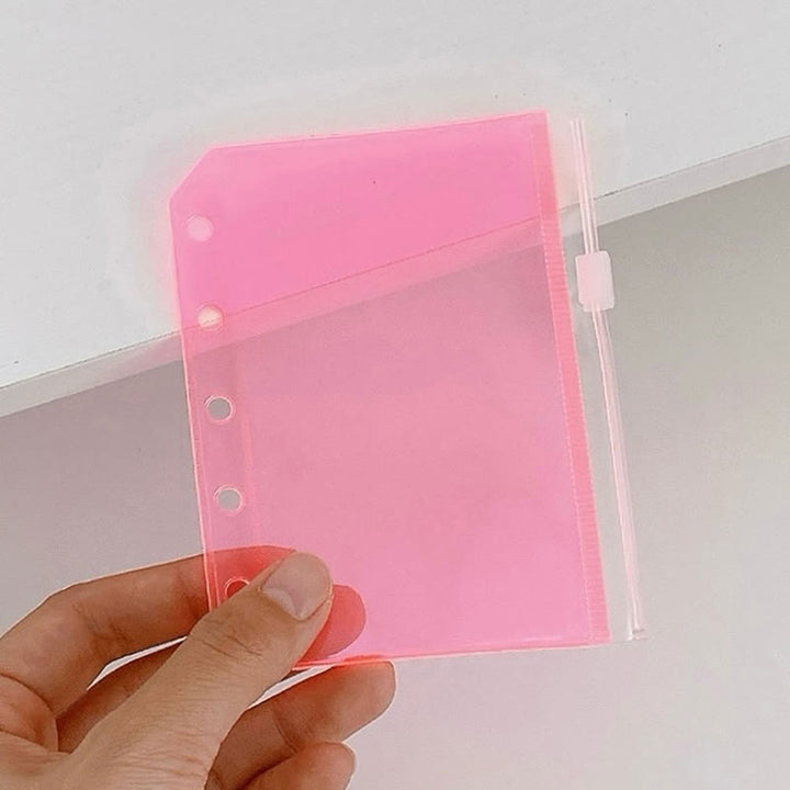 5Pcs M5 Loose-Leaf Refill Page PVC Zip Storage Bag