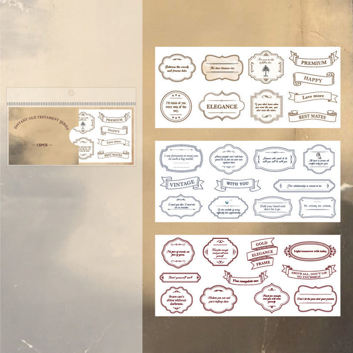 Distant Old Testament Series Washi Sticker For DIY Journal Decor